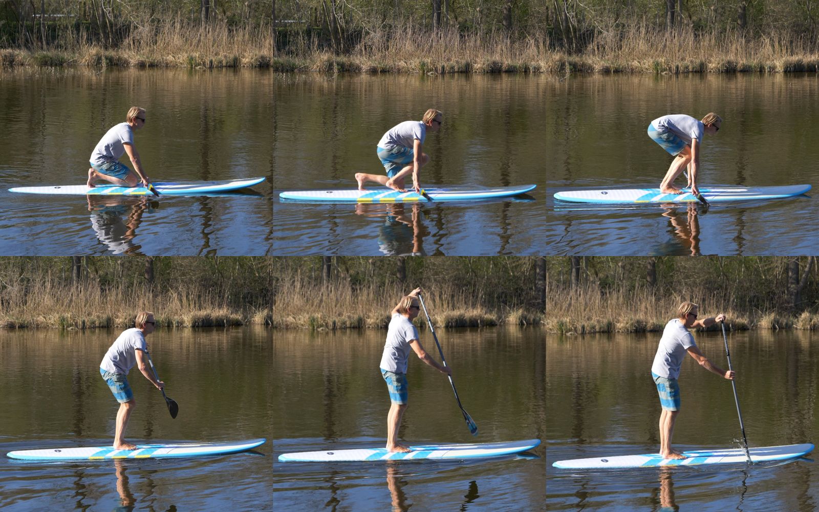 SUPFahrtechnik Aufstehen auf dem SUPBoard SUPBasics.de