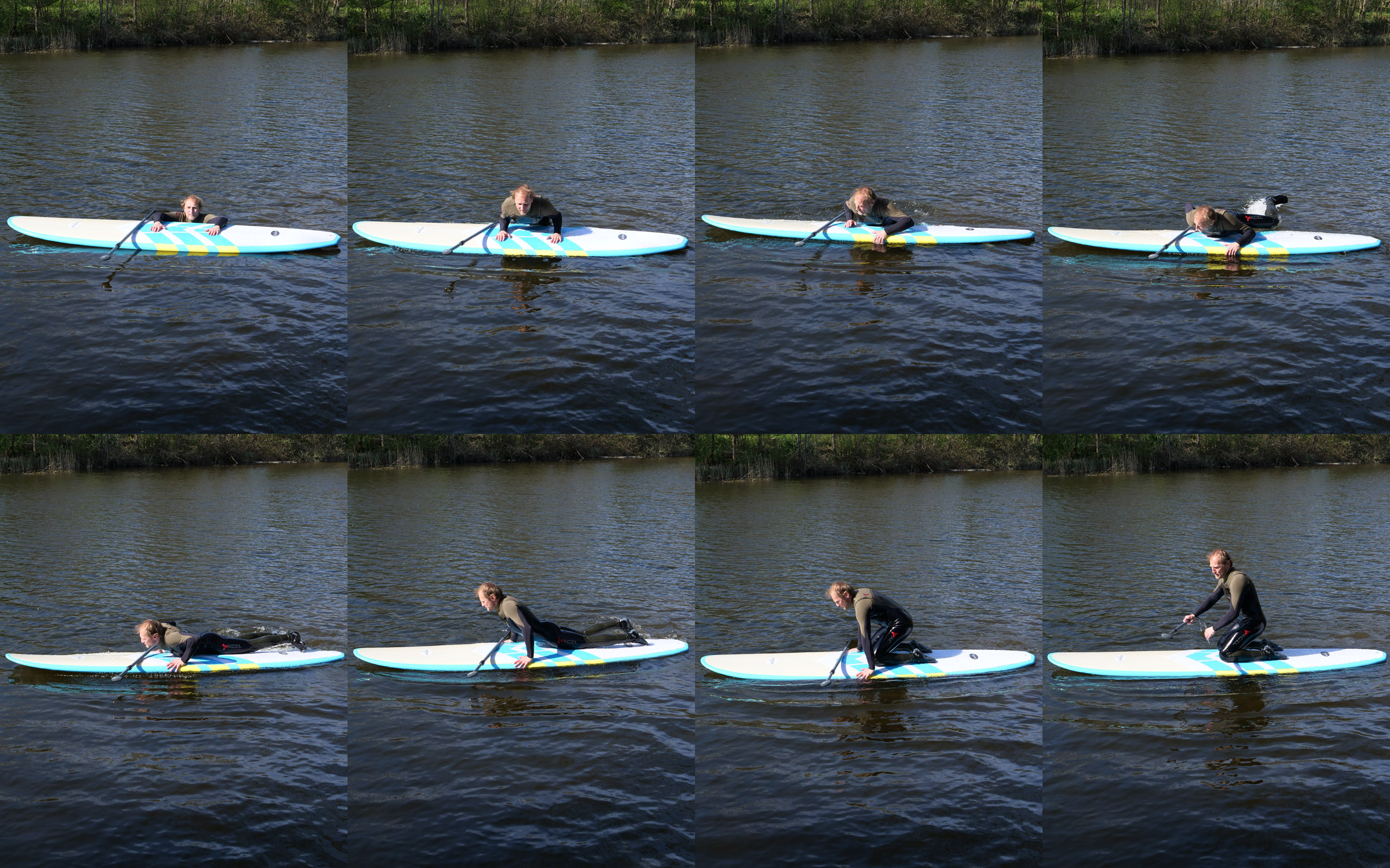 Aufsteigen auf das SUPBoard SUPBasics.de