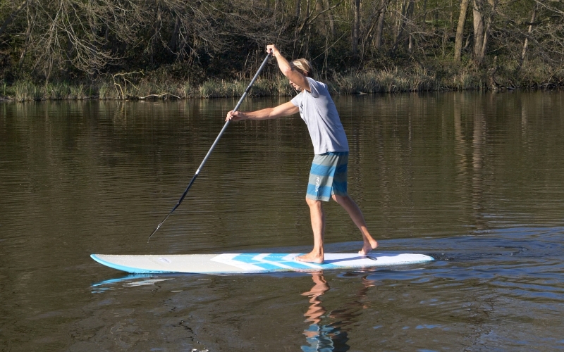 Stellungswechsel vom Paddle Stance in den Surf Stance