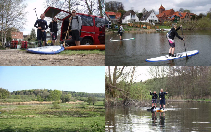 Der Start der SUP Tour am Kirchsee in Preetz
